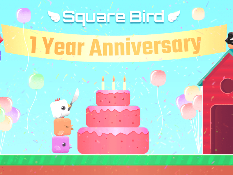 Cover image for Square Bird Game 100 million download