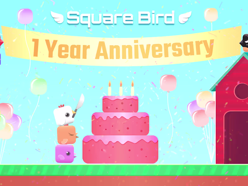Cover image for Square Bird Game 100 million download