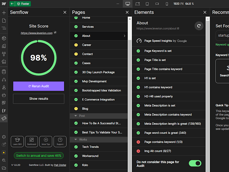 Cover image for Leverion – SEO and Web Optimization (Webflow)
