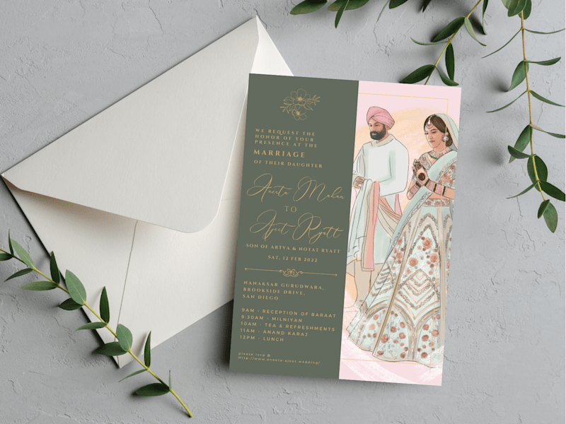 Cover image for Wedding Invitation Design and Illustrations