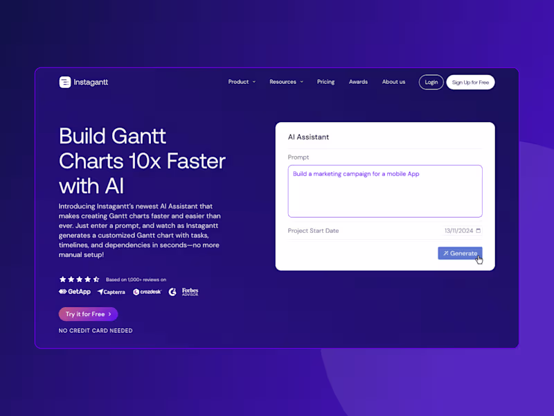 Cover image for Instagantt Website Scaling Infrastructure Project