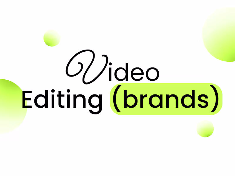 Cover image for Video Editing Services (For Brands)