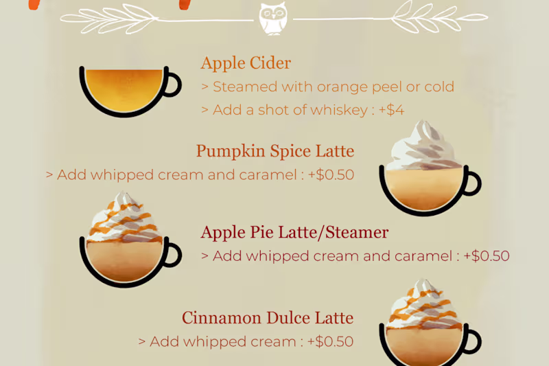 Cover image for Feature drink menus