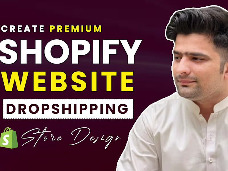 Cover image for I will design, redesign shopify store, shopify website