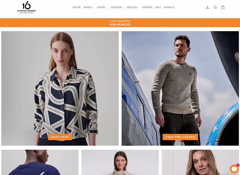 Cover image for Custom Shopify Webshop for Nummer Zestien