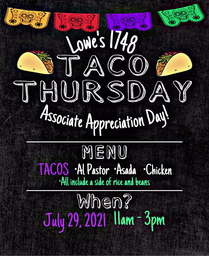 Cover image for Lowe’s Taco Thursday