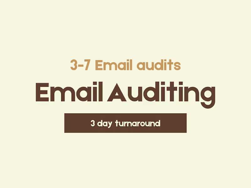 Cover image for Email Sequence Auditing