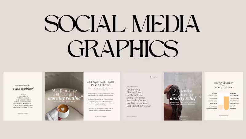 Cover image for Social Media Graphics for Wellness