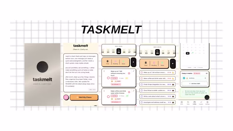 Cover image for I built TaskMelt — AI-powered