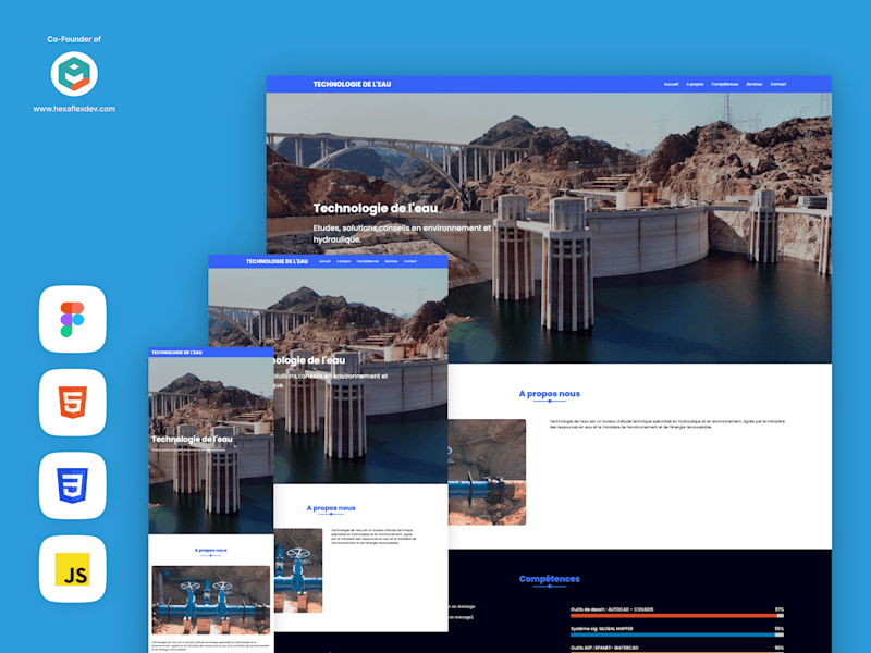 Cover image for Responsive Design for Technologie de l'eau company
