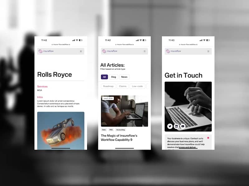 Cover image for Insureflow (Figma + Webflow)