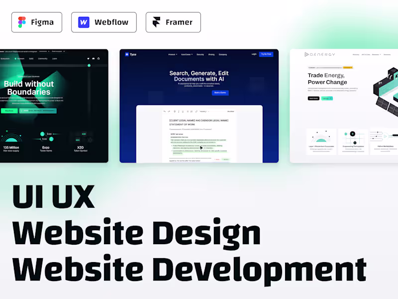 Cover image for Website Design & Website Development in Webflow / Framer