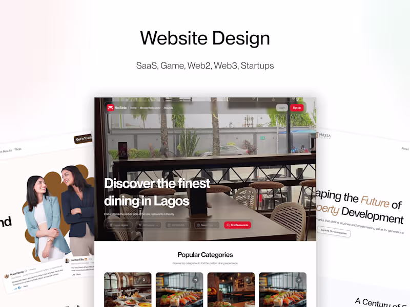 Cover image for Website UX UI Design