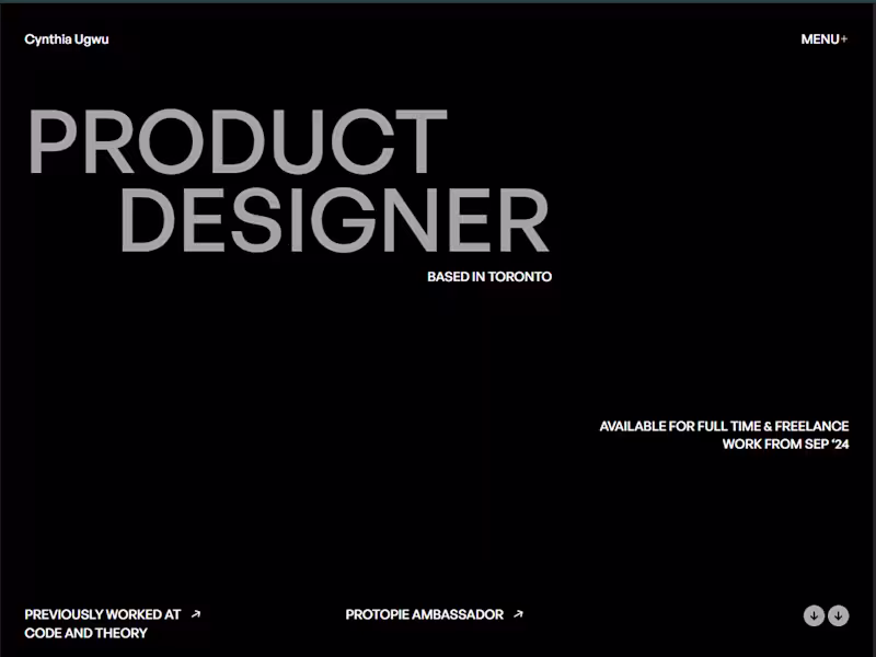 Cover image for Award-winning Portfolio for Cynthia Ugwu