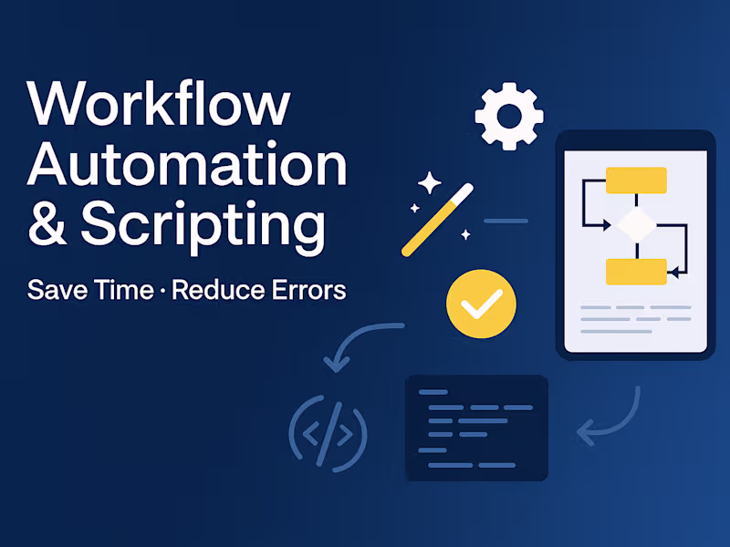 Cover image for Workflow Automation & Scripting | Save Time, Reduce Errors