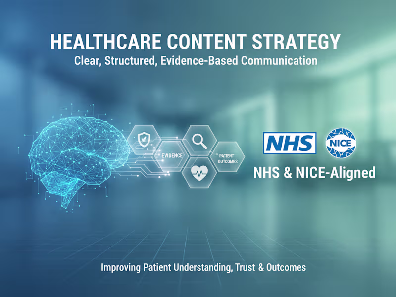 Cover image for Healthcare Content Strategy | NHS & NICE-Aligned Communication