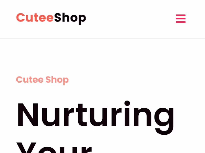 Cover image for Cutee Shop – Baby Shop