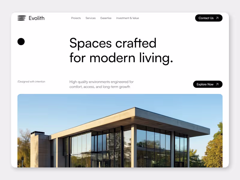 Cover image for Evolith - Developer Real Estate Landing Page
