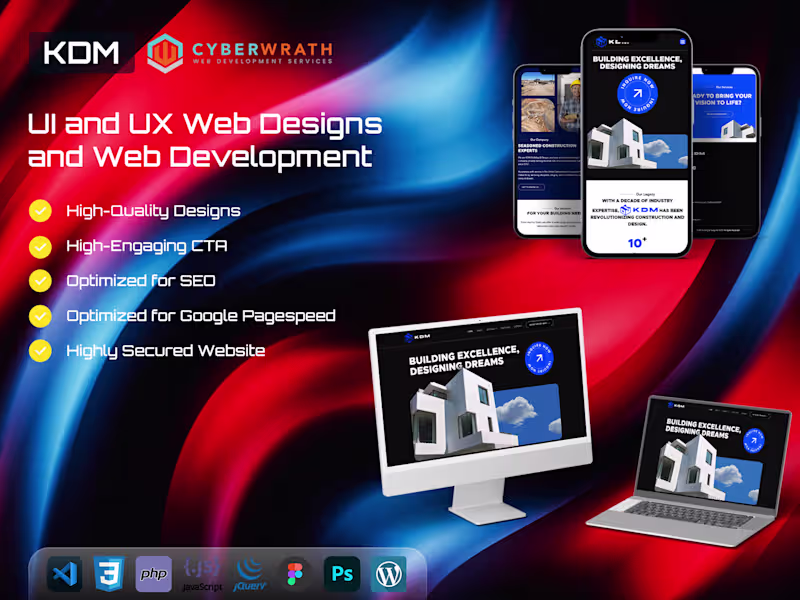 Cover image for Engineer/Architecture - WordPress Development and UI/UX Designs