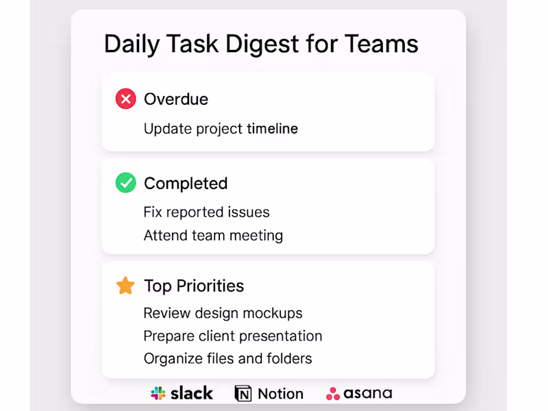 Cover image for Daily Task Digest for Teams