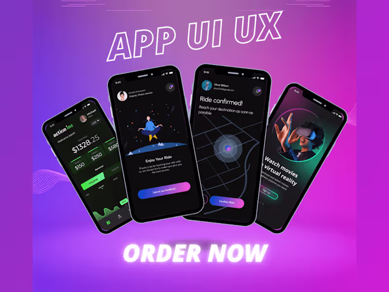 Cover image for You will get mobile app UI & UX design in FIGMA or XD