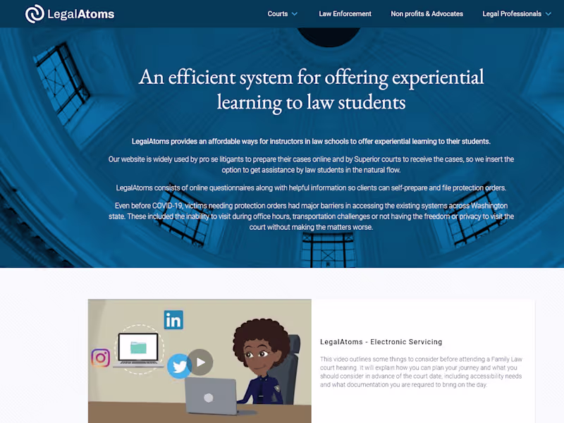 Cover image for LegalAtoms - E-filing your legal case documents
