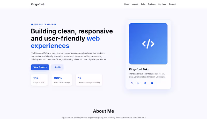 Cover image for Front end UI UX Website Development