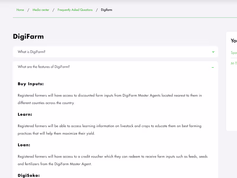 Cover image for DigiFarm Input Credit Project
