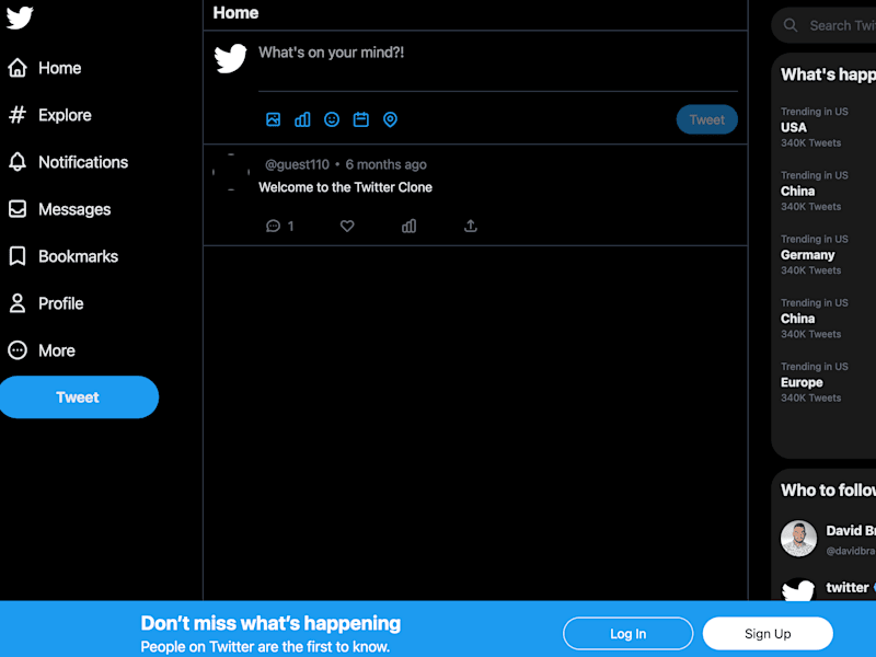 Cover image for Twitter Clone