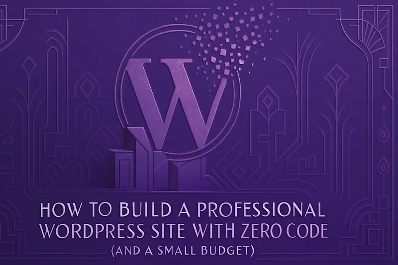 Cover image for How to Build a Professional WordPress Site With Zero Code (and a Small Budget)