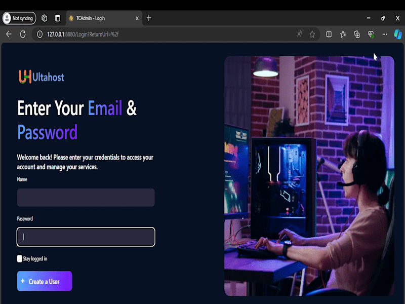 Cover image for Gaming Application Login Panel 