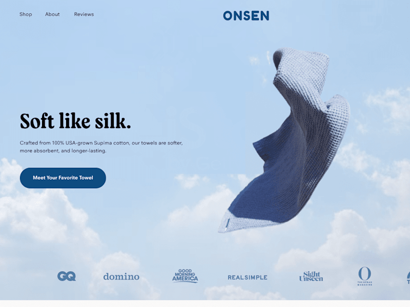 Cover image for Onsen Landing Page