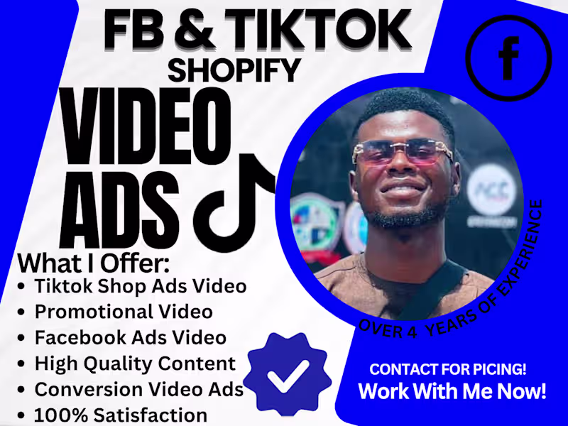 Cover image for  I will create dropshipping video ads for facebook, and tik tok
