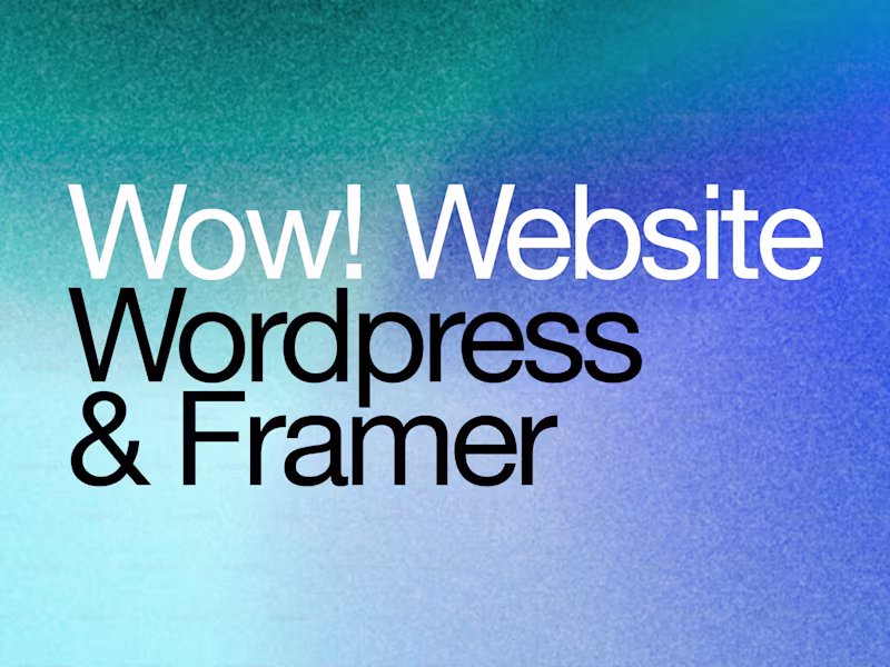 Cover image for Wow! Website