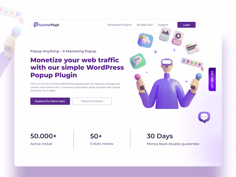 Cover image for I'll be creat attractive Landing page