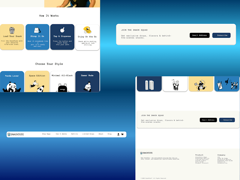 Cover image for SnackTote Landing Page Design
