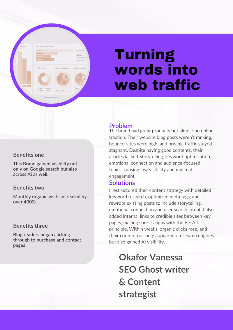 Cover image for Turning words into web traffic 