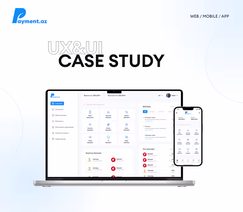 Cover image for Payment.az-UX/UI Case Study