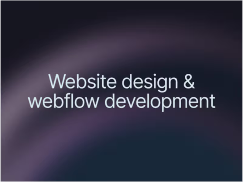 Cover image for Webflow website - design and development