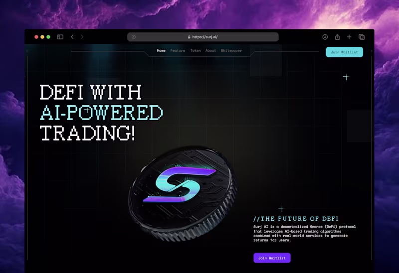 Cover image for AI powered DeFI Website (Landing Page) - Framer/Design/Branding