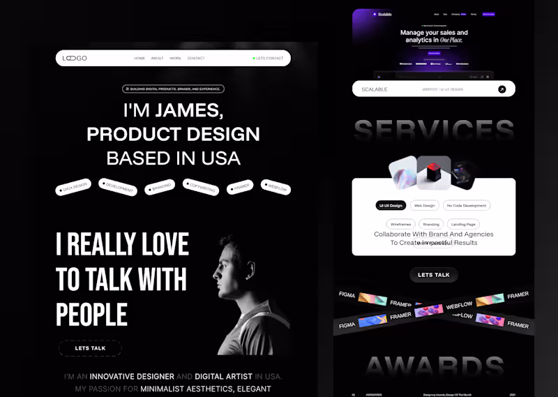 Cover image for ✨Design Portfolio Landing Page Website