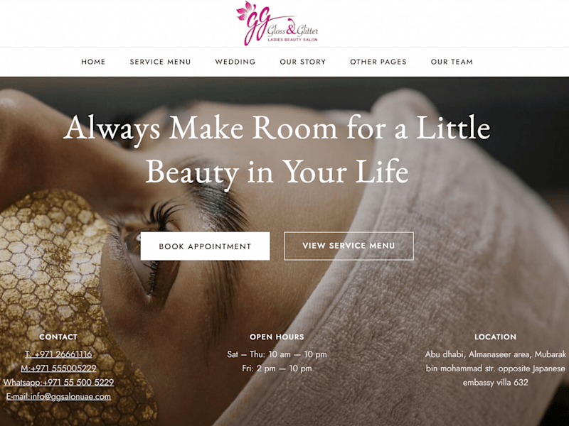 Cover image for Gloss and glitter ladies beauty salon