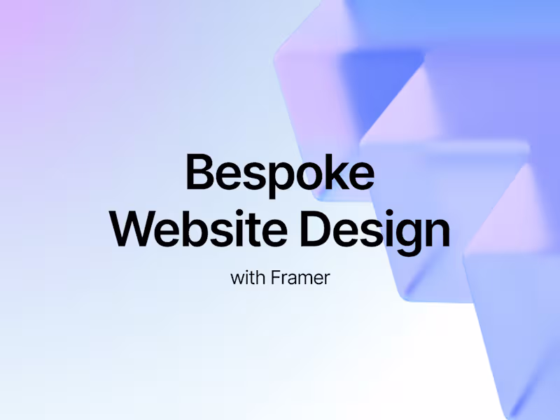 Cover image for Website Design with Framer