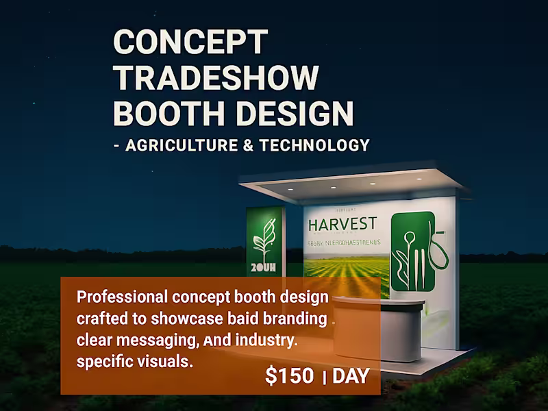 Cover image for oncept Tradeshow Booth Design for Exhibitions & Agri-Tech