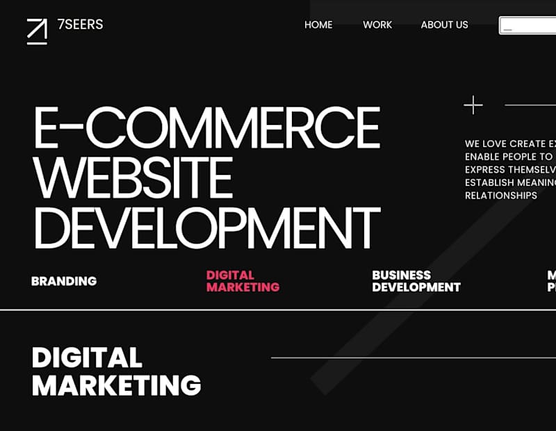 Cover image for E-commerce website design and development.
