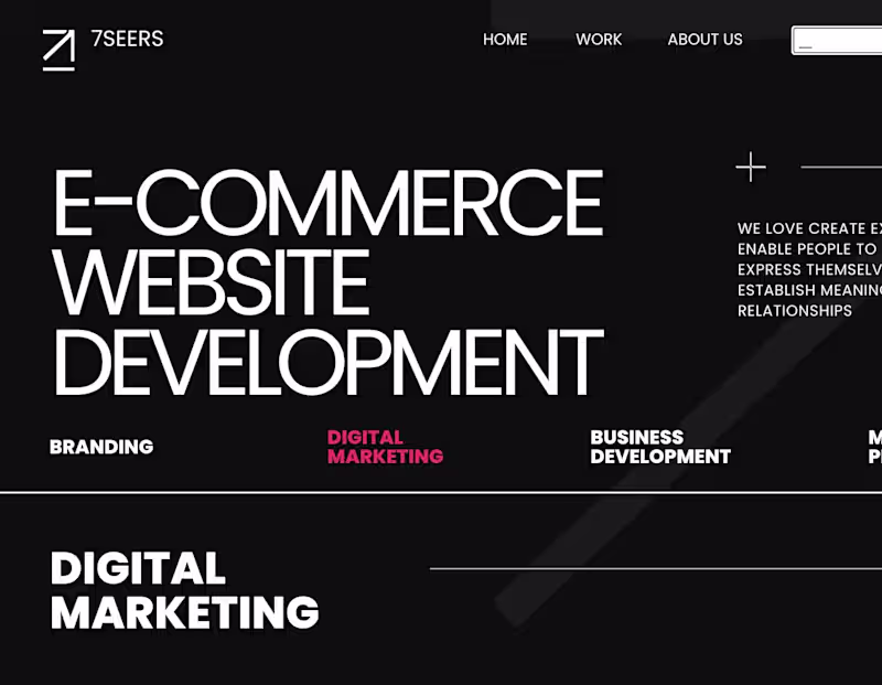Cover image for E-commerce website design and development.