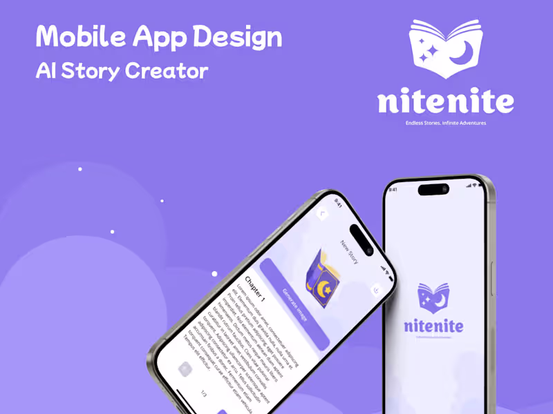Cover image for UI/UX Design for AI-driven Story Creator App | Children's App