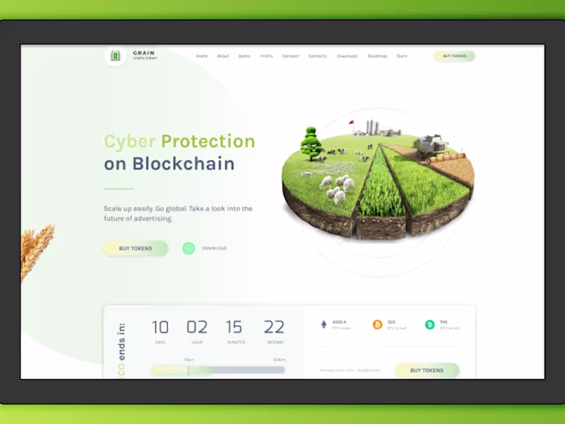 Cover image for Figma to HTML Blockchain Company Website