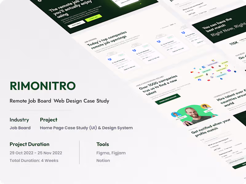 Cover image for UI Case Study - Complete solution for Remote Job Seeker