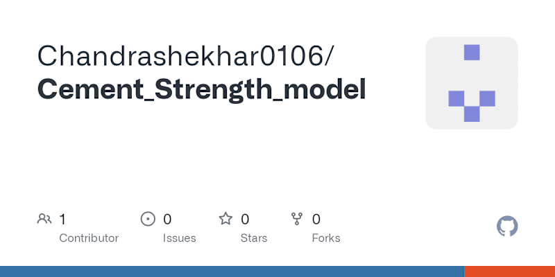 Cover image for Chandrashekhar0106/Cement_Strength_model